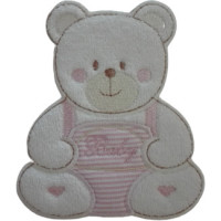 Iron-on Patch - Small Baby Teddy Bear - Pink